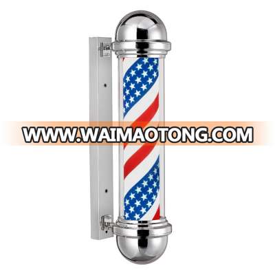 Professional Rotating Chrome Plated Barber Salon Sign Pole Light